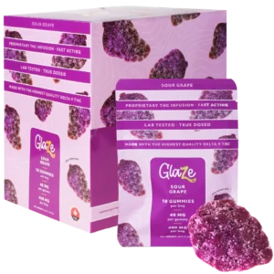 400mg THC Gummies Grapes Box