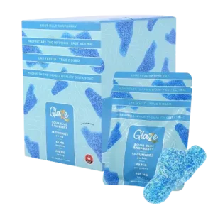 Blue Raspberry Big Feet Box by Glaze - 1 Box, 10 Bags, 400mg Each