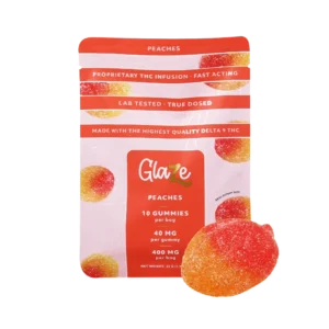 400mg THC Gummies - Peaches by Glaze