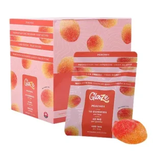 Peaches Box by Glaze-1 Box,10 Bags,400mg Each