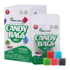 Fruit Bowl Box – 40mg THC Gummies, 9 Bags (3,600mg per Box)