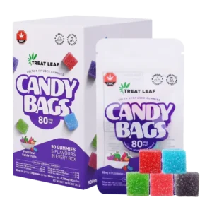Fruit Bowl Box – 80mg THC Gummies, 9 Bags (7,200mg per Box)
